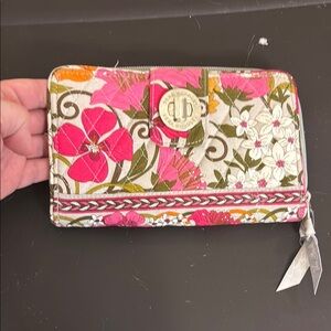 Tea Garden- Floral Vera Bradley Turn-Lock Women's Wallet